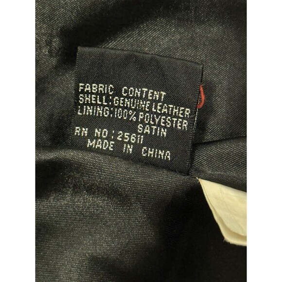 Guess Vintage Women’s Leather Jacket Black Size Small Moto Classic Biker Goth - Picture 6 of 11